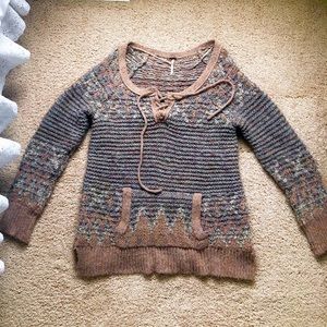 free people cozy heavyknit sweater ~ size m
